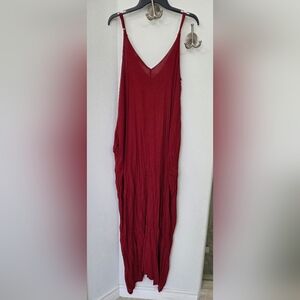Elegant Red Women's Maxi Dress